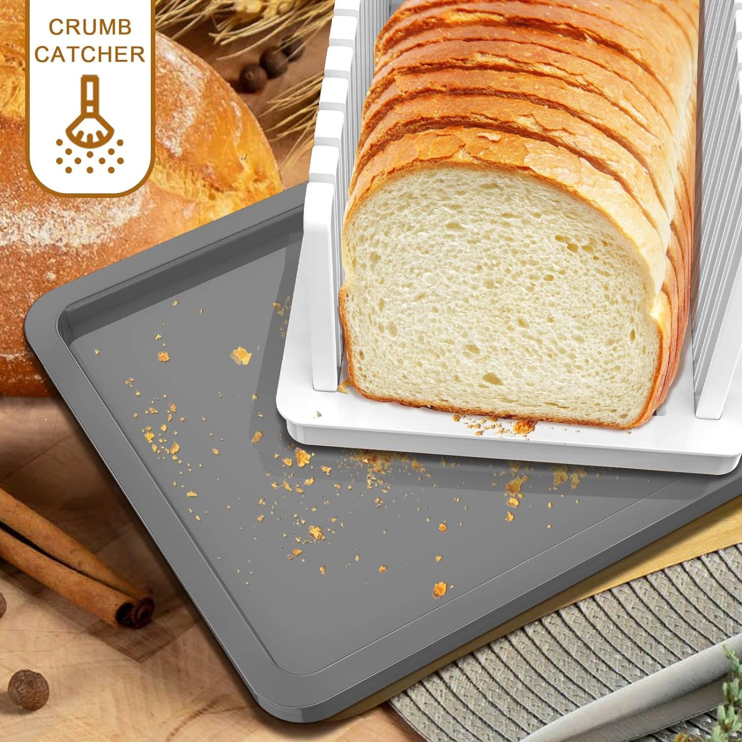 Bread Slicer, Foldable and Compact Bread Slicer, Bread Cutting Tray Bread Slicer, Foldable and Compact Bread Slicer, Bread Cutting Tray